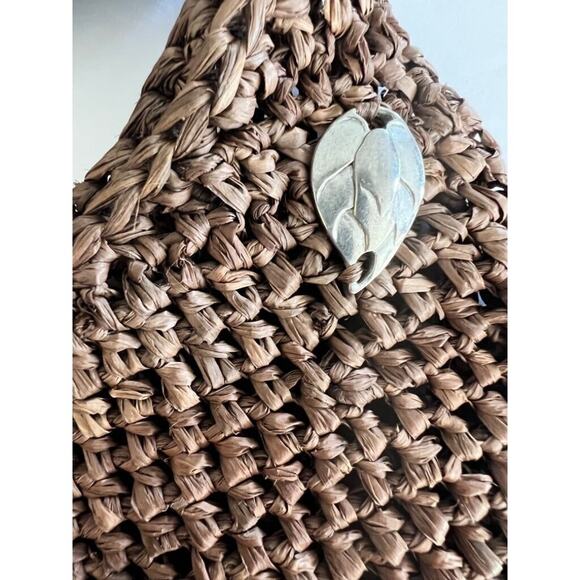 Kaminski Australia Brown Flat Sac Raffia Crossbody Purse - Picture 5 of 8